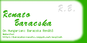 renato baracska business card